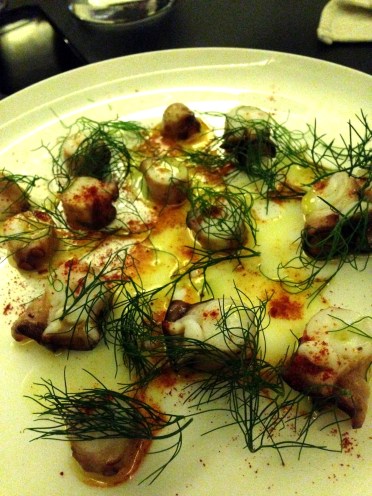 Grilled octopus, paprika, fennel and olive oil