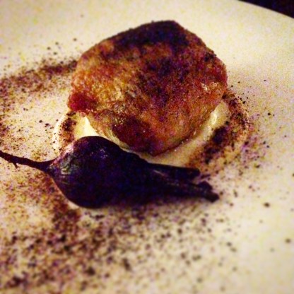 Chicken with black truffle butter