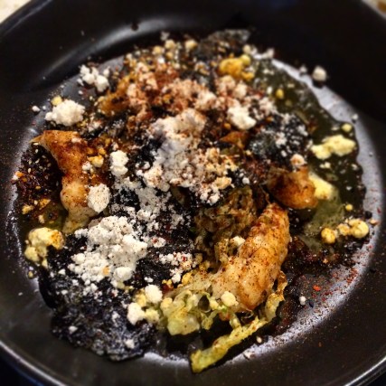 Roasted Moreton Bay bug tails, Brussel sprouts, toasted nori, crustacean oil, yuzu, house togarashi
