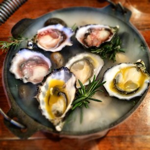 Oysters, passionfruit, rosemary